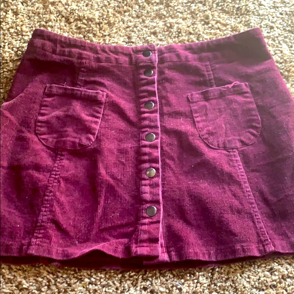 Corduroy maroon skirt